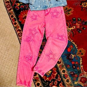 Pink Star Denim Jeans